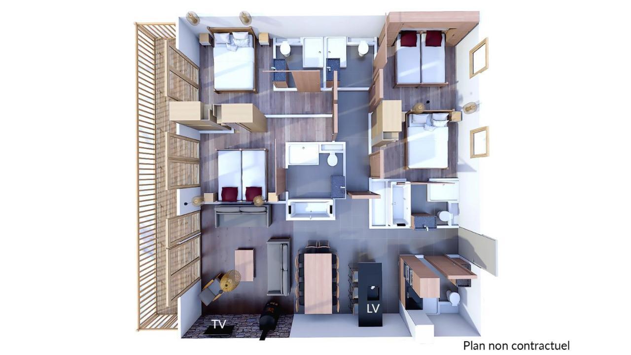 兰斯勒维拉德Les Balcons Platinium Val Cenis公寓 外观 照片